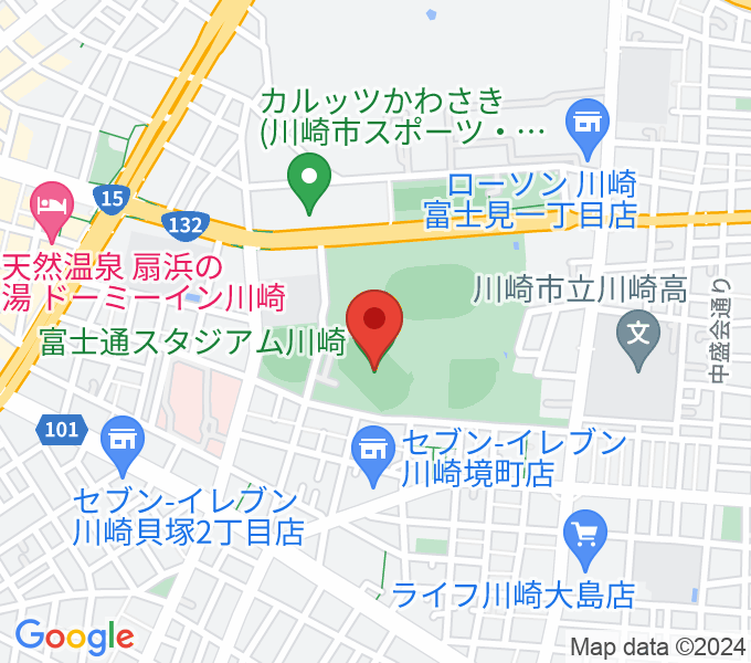 富士通スタジアム川崎の場所