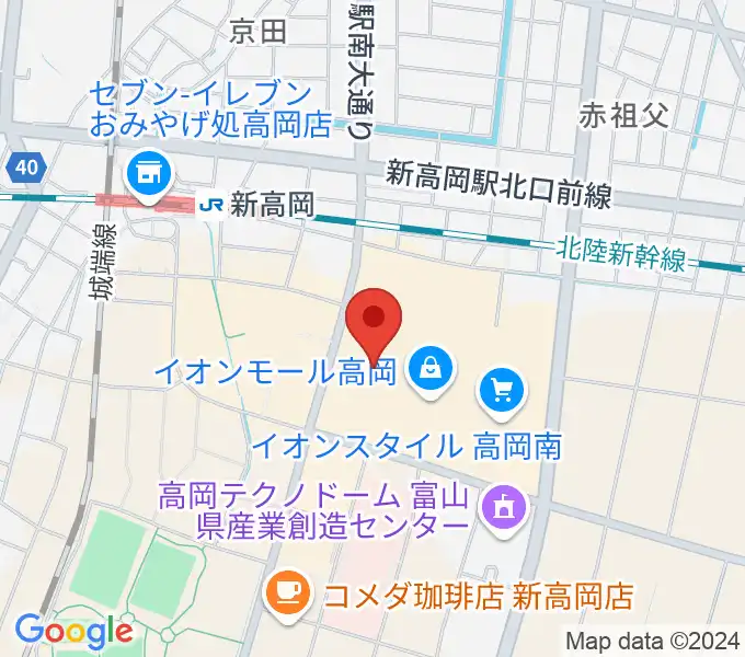 TOHOシネマズ高岡の地図