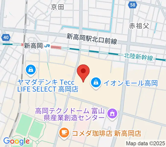 TOHOシネマズ高岡の地図