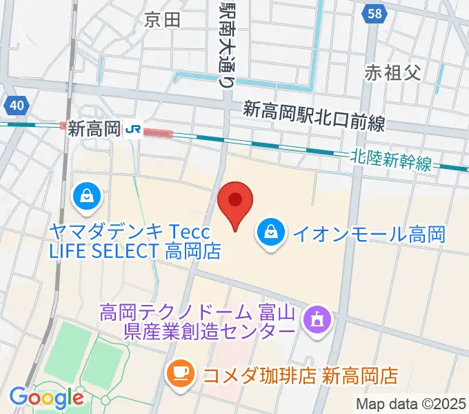 TOHOシネマズ高岡の地図