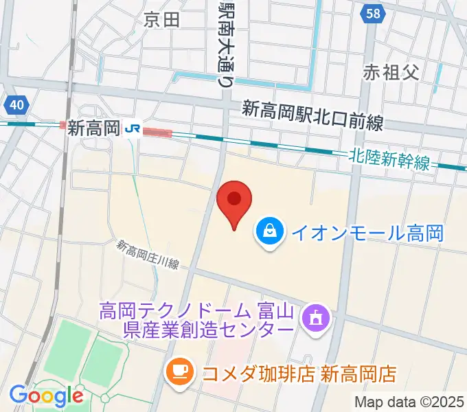 TOHOシネマズ高岡の地図