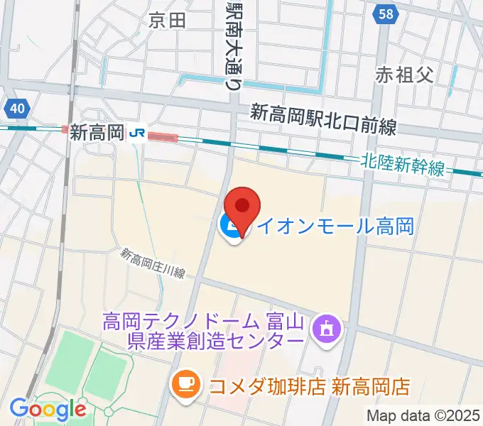 TOHOシネマズ高岡の地図