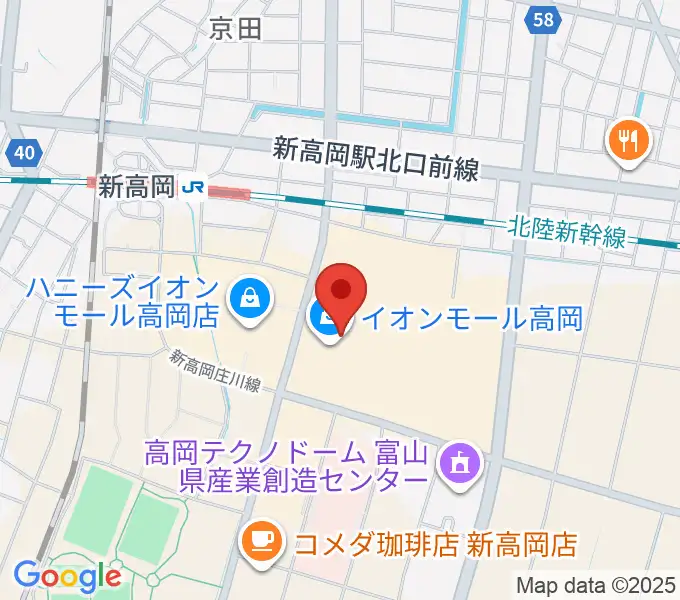 TOHOシネマズ高岡の地図