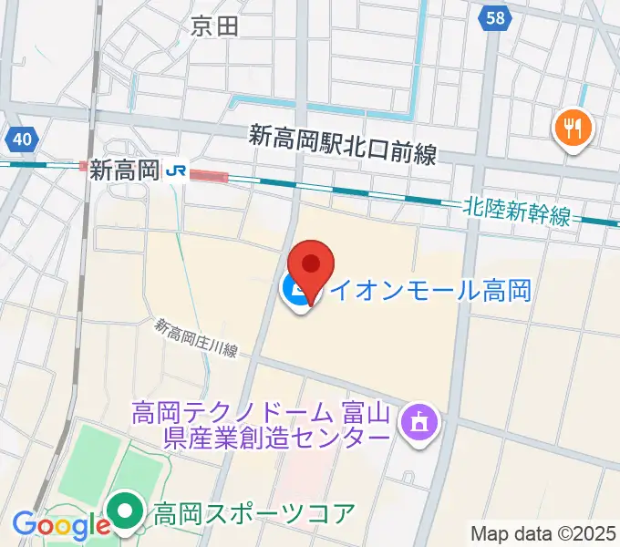 TOHOシネマズ高岡の地図