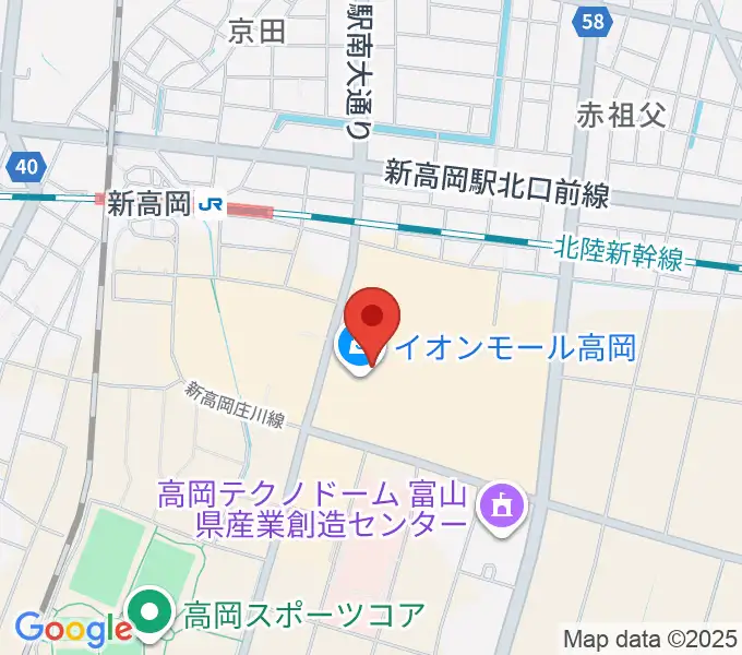 TOHOシネマズ高岡の地図
