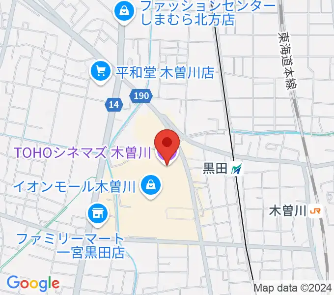 TOHOシネマズ木曽川の地図