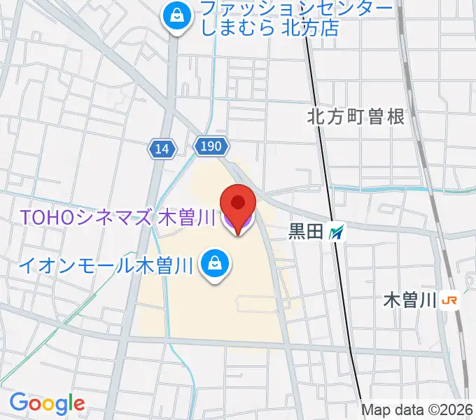 TOHOシネマズ木曽川の地図