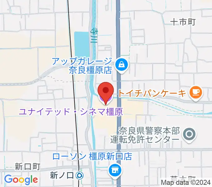 ユナイテッド・シネマ橿原の地図