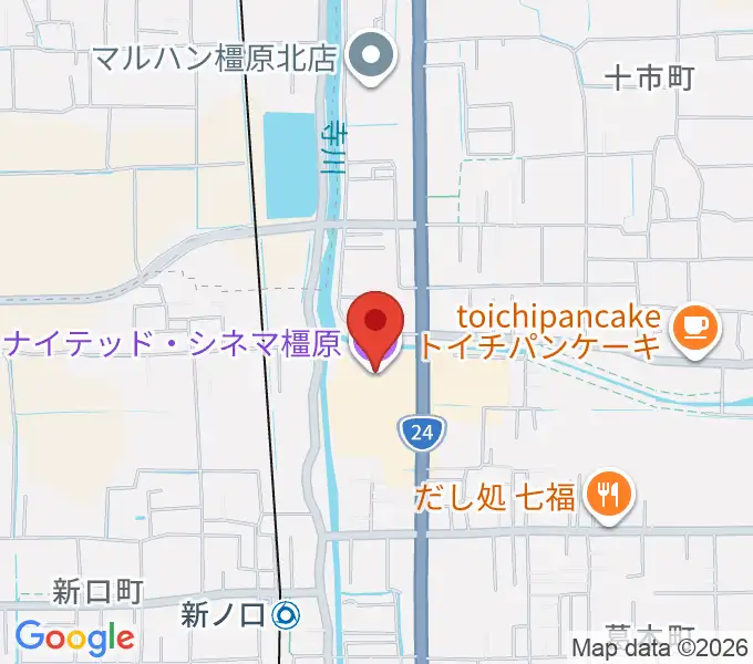 ユナイテッド・シネマ橿原の地図