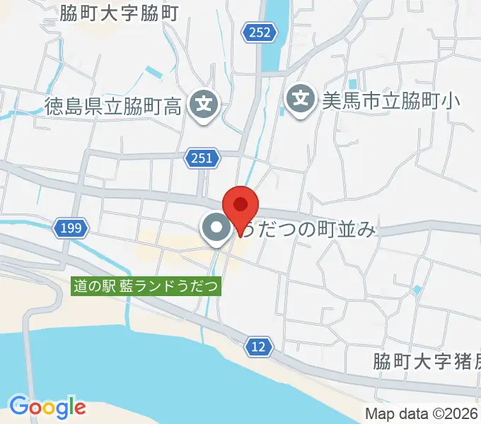 脇町劇場 オデオン座の地図