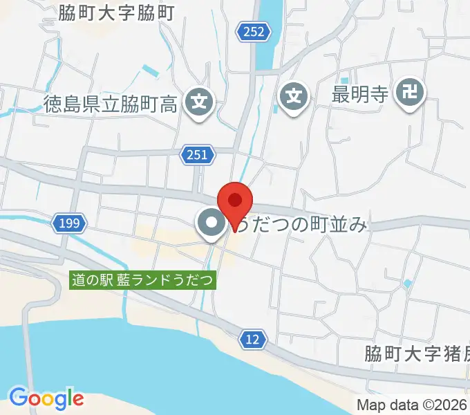 脇町劇場 オデオン座の地図
