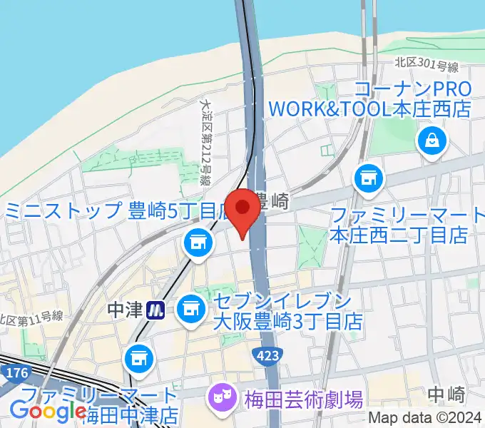 ハーモニーホールの地図