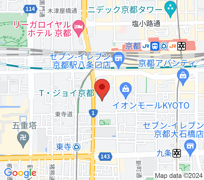 T・ジョイ京都の場所