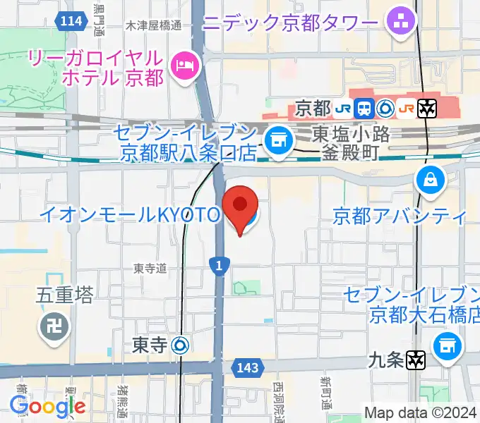 T・ジョイ京都の地図