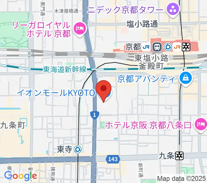 T・ジョイ京都の地図