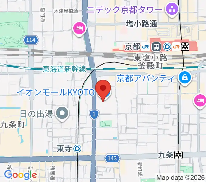 T・ジョイ京都の地図