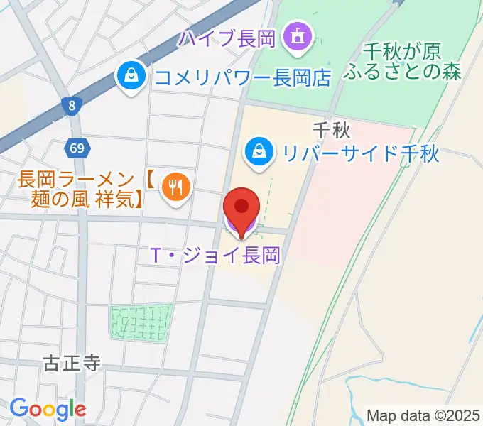 T・ジョイ長岡の地図