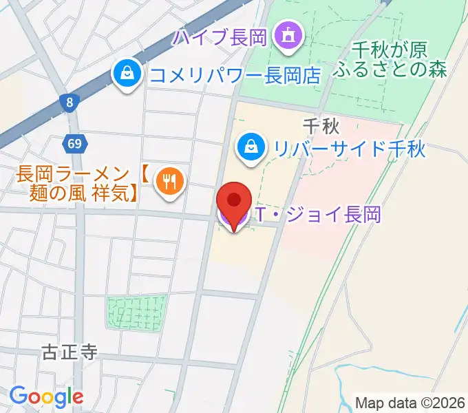 T・ジョイ長岡の地図