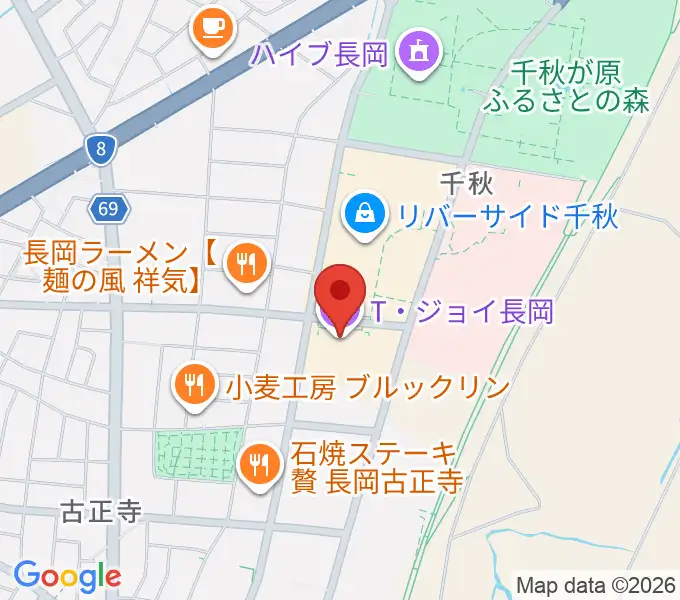 T・ジョイ長岡の地図