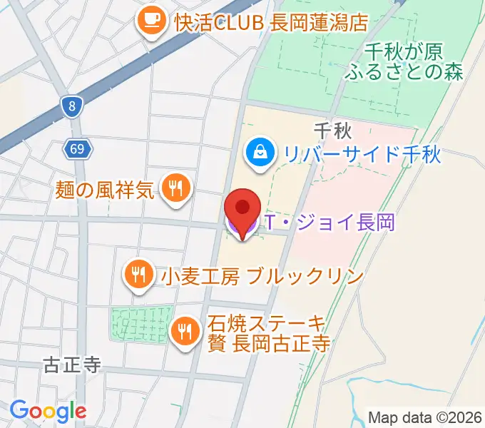 T・ジョイ長岡の地図