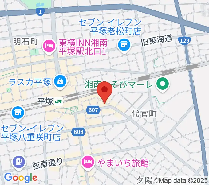 新堀ギター音楽院 平塚教室の地図
