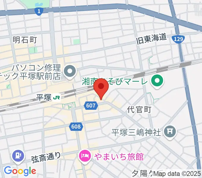 新堀ギター音楽院 平塚教室の地図