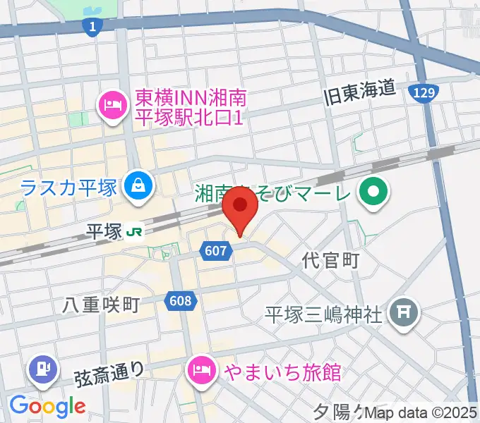 新堀ギター音楽院 平塚教室の地図