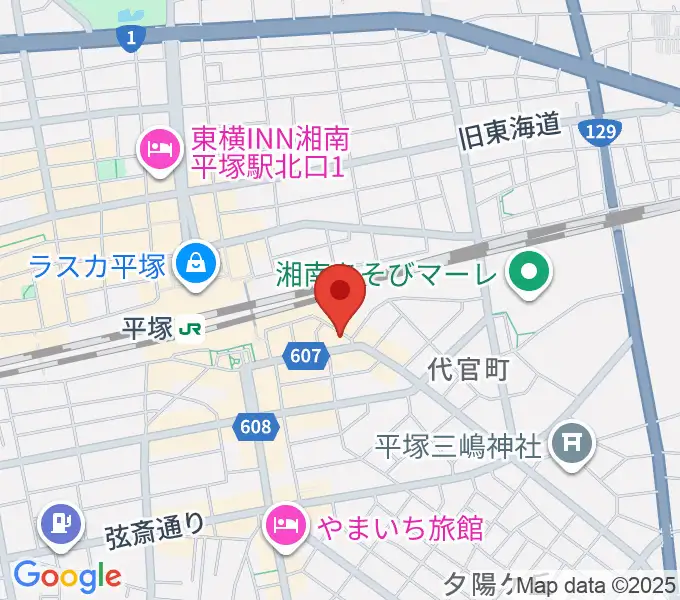新堀ギター音楽院 平塚教室の地図
