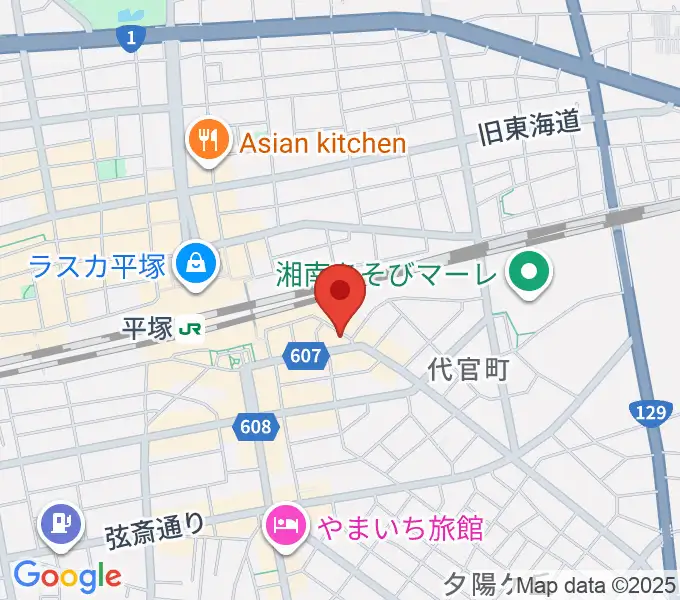 新堀ギター音楽院 平塚教室の地図