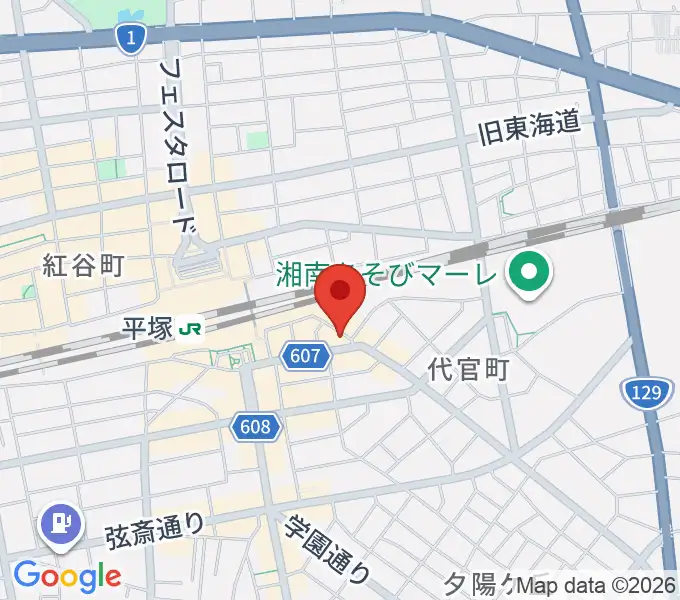 新堀ギター音楽院 平塚教室の地図