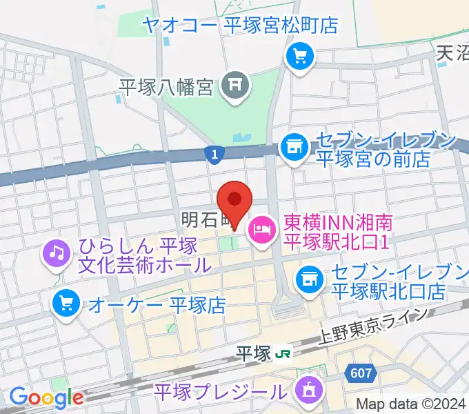 平塚パイプラインの地図