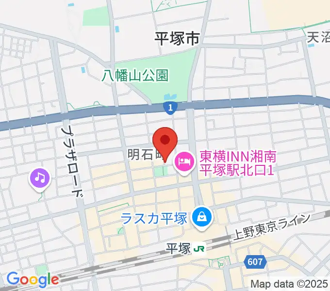 平塚パイプラインの地図