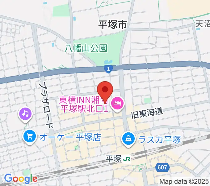 平塚パイプラインの地図