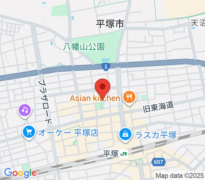 平塚パイプラインの地図