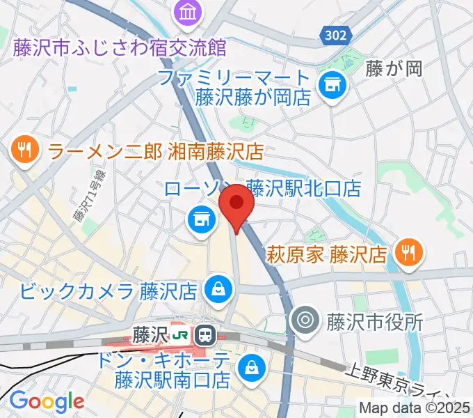 若泉楽器店の地図
