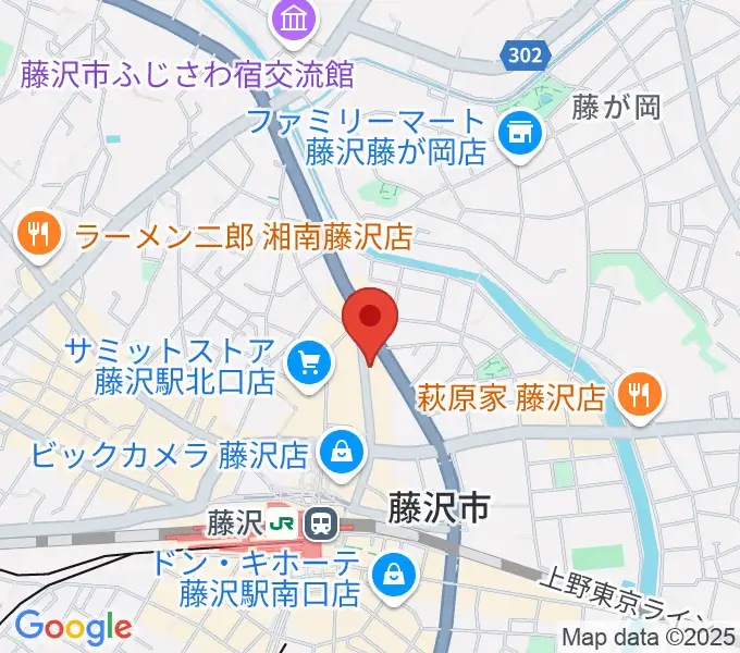 若泉楽器店の地図