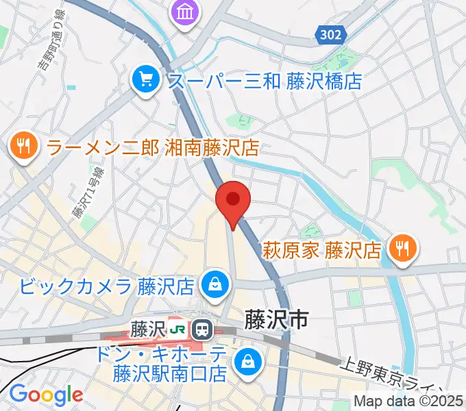 若泉楽器店の地図