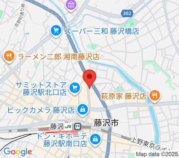 若泉楽器店の地図