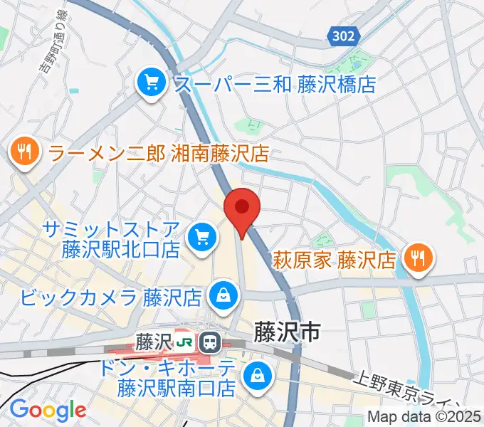 若泉楽器店の地図