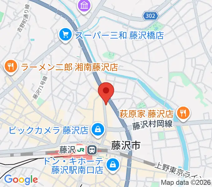 若泉楽器店の地図