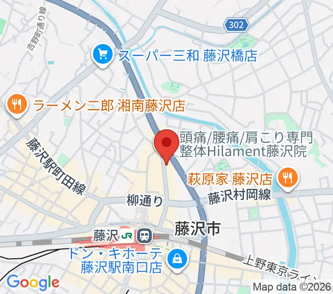 若泉楽器店の地図