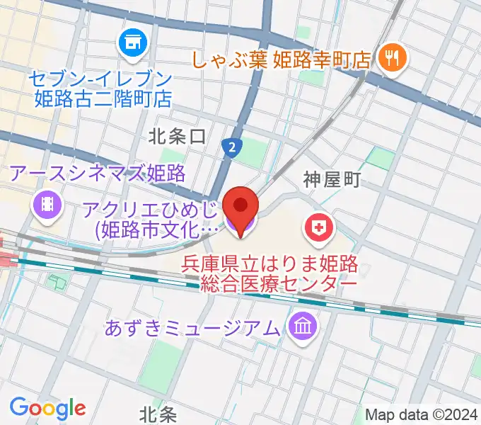 アクリエひめじの地図