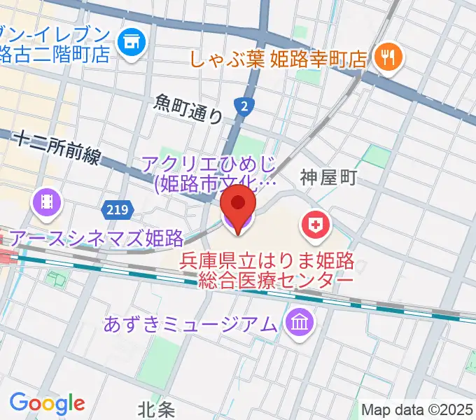 アクリエひめじの地図