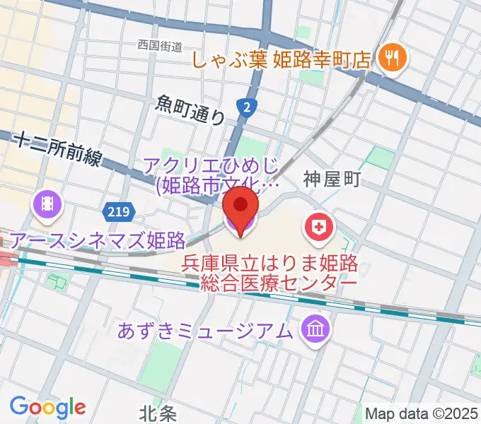 アクリエひめじの地図