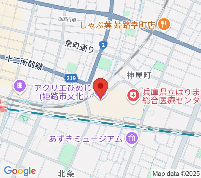 アクリエひめじの地図