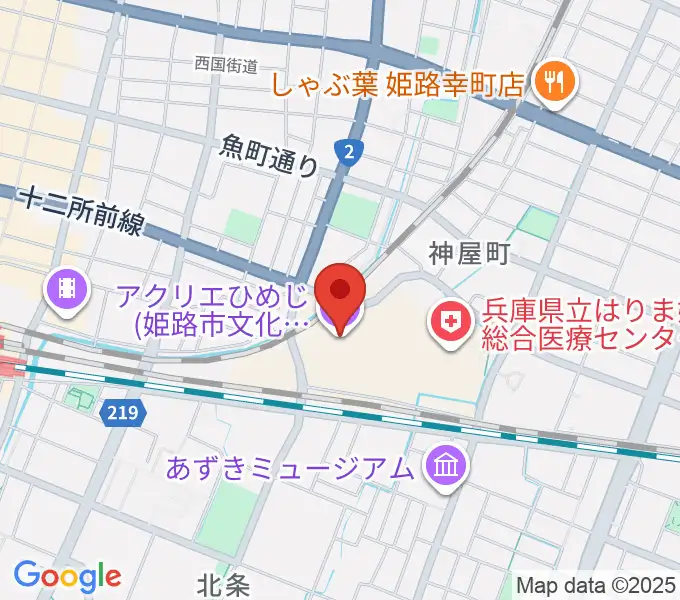 アクリエひめじの地図