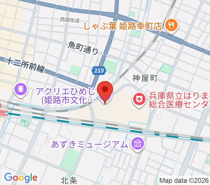 アクリエひめじの地図