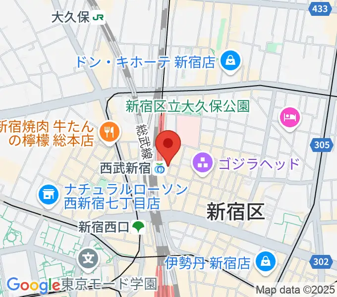 新宿ロックカフェロフトの地図