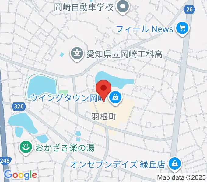 ローソン・ユナイテッドシネマ岡崎の地図