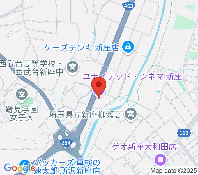 ユナイテッド・シネマ新座の地図